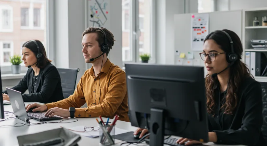 Helpdesk-team aan het werk